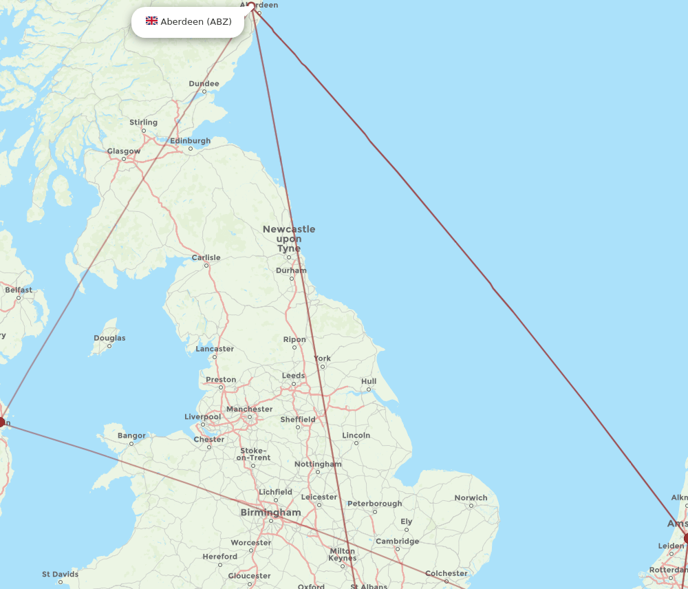 BRU-ABZ flight routes