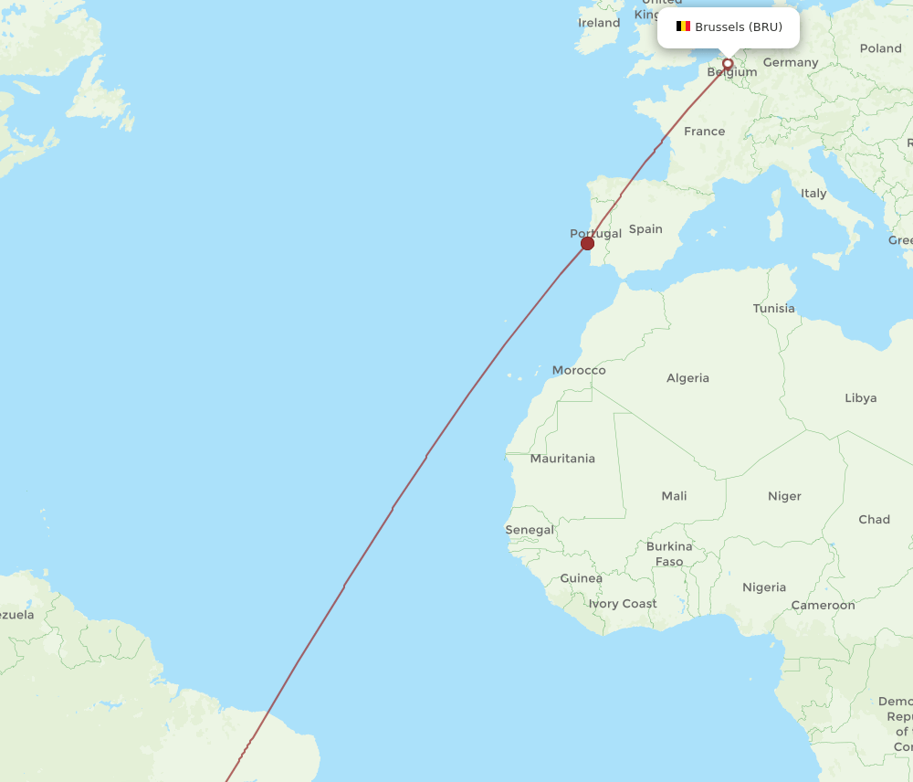 BRU-BSB flight routes
