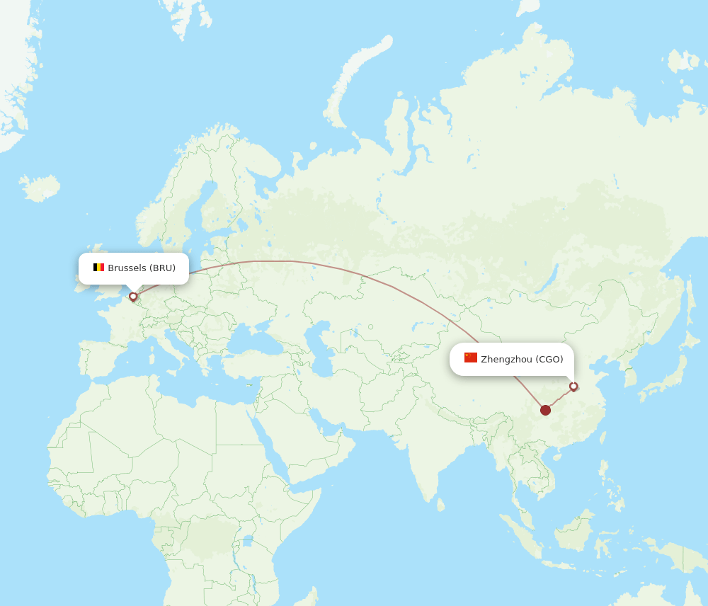 BRU-CGO flight routes