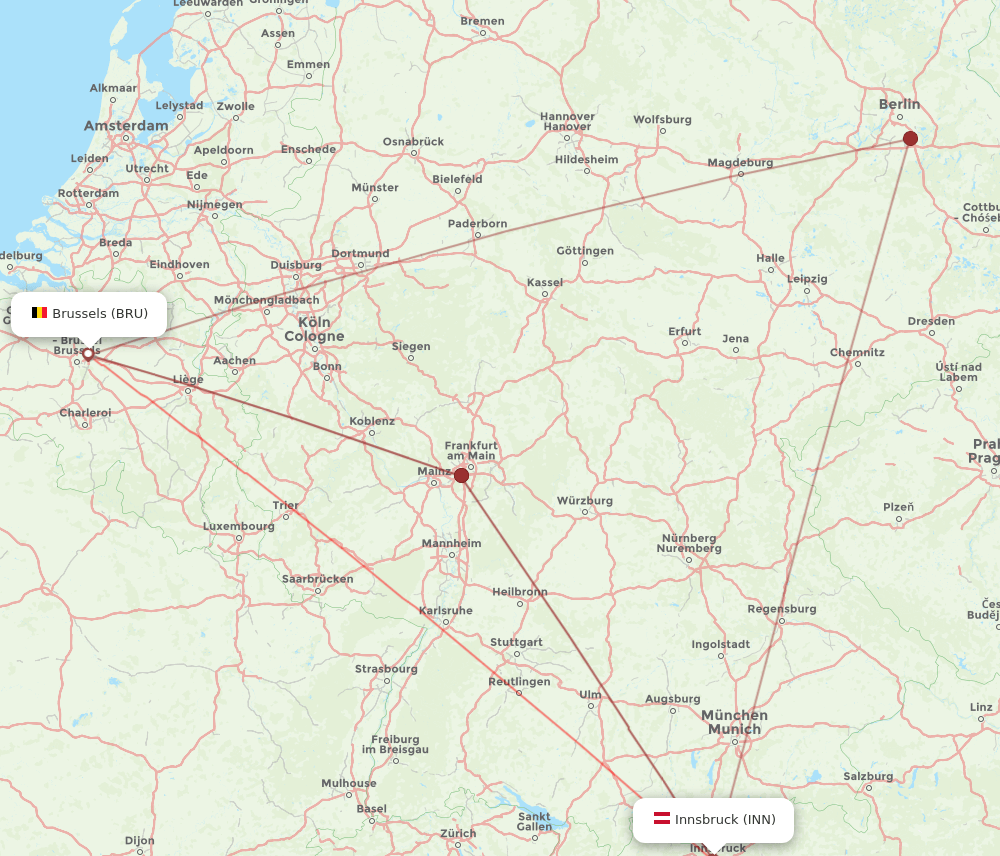 BRU-INN flight routes