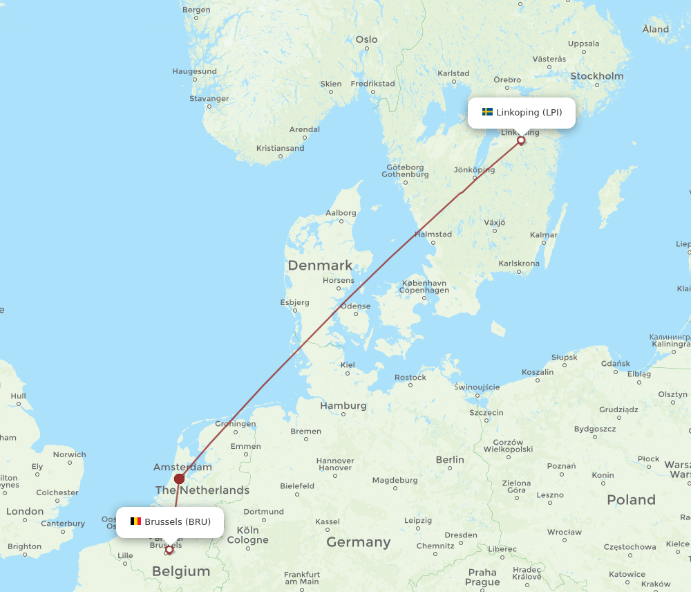 BRU-LPI flight routes