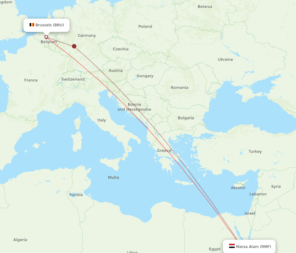 BRU-RMF flight routes