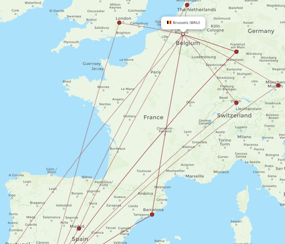BRU-SVQ flight routes