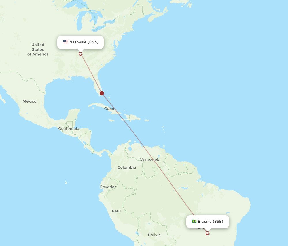 BSB-BNA flight routes