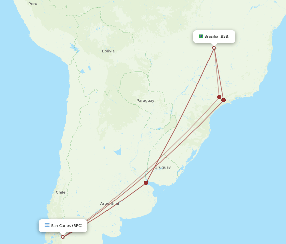 BSB-BRC flight routes