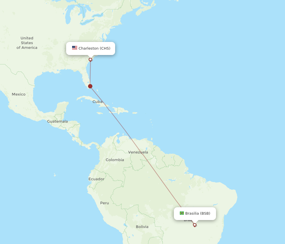 BSB-CHS flight routes