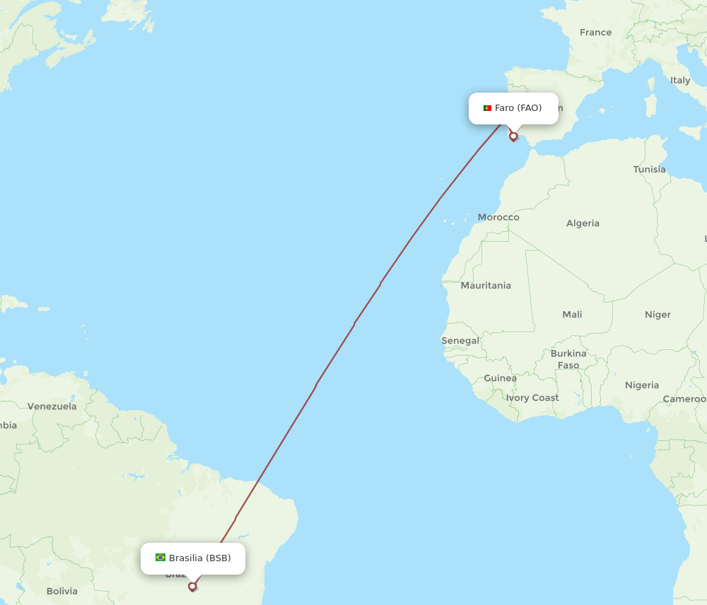 BSB-FAO flight routes
