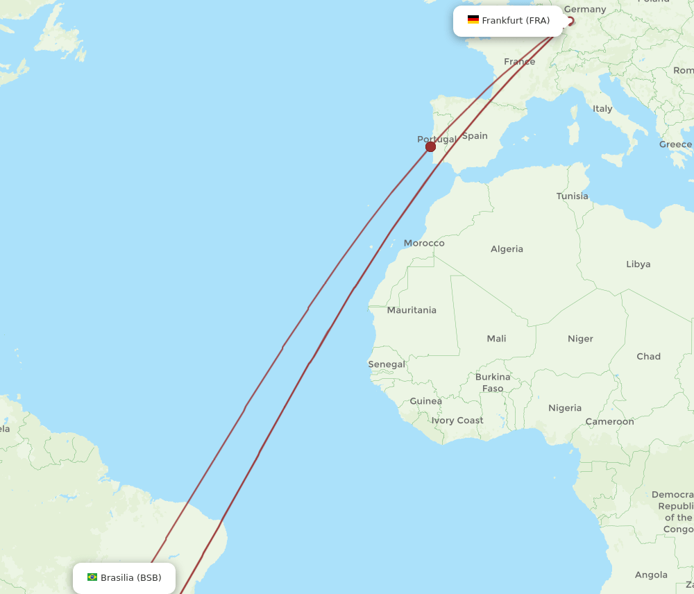 BSB-FRA flight routes