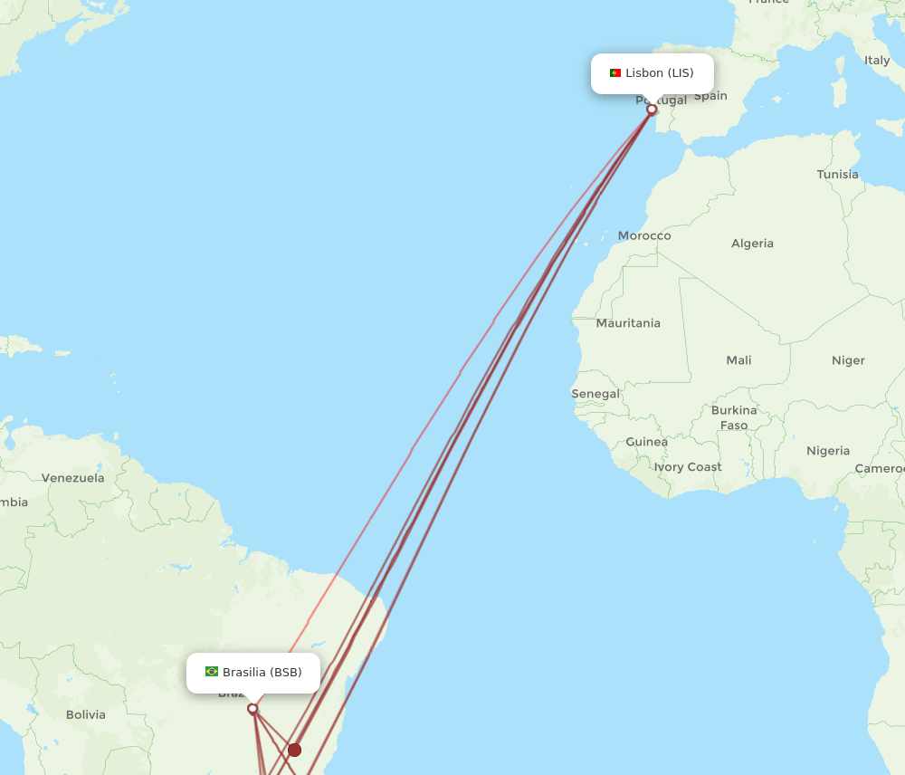 BSB-LIS flight routes