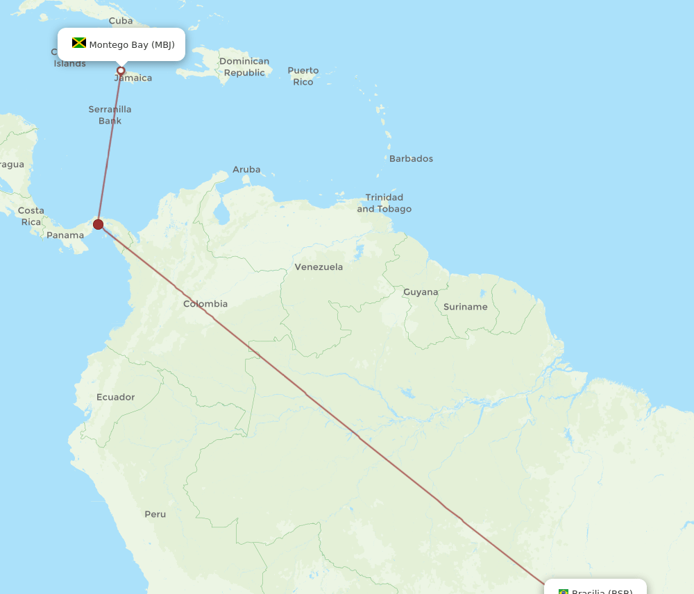 BSB-MBJ flight routes
