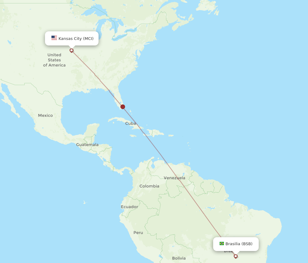 BSB to MCI flights and routes map