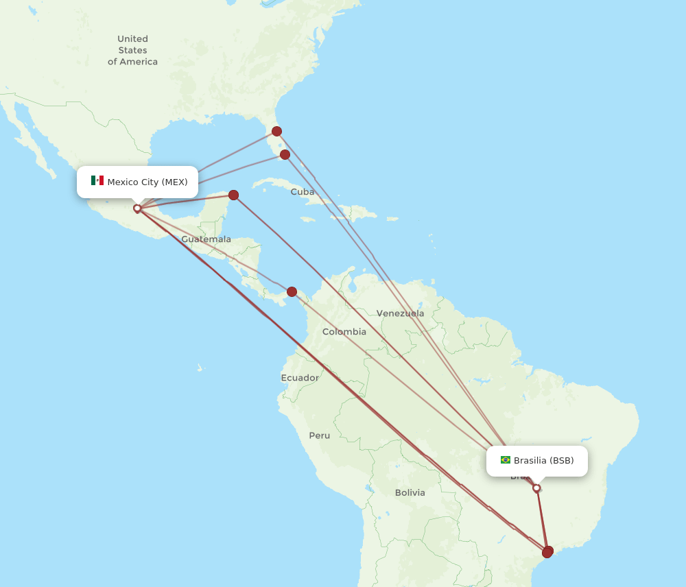 BSB-MEX flight routes