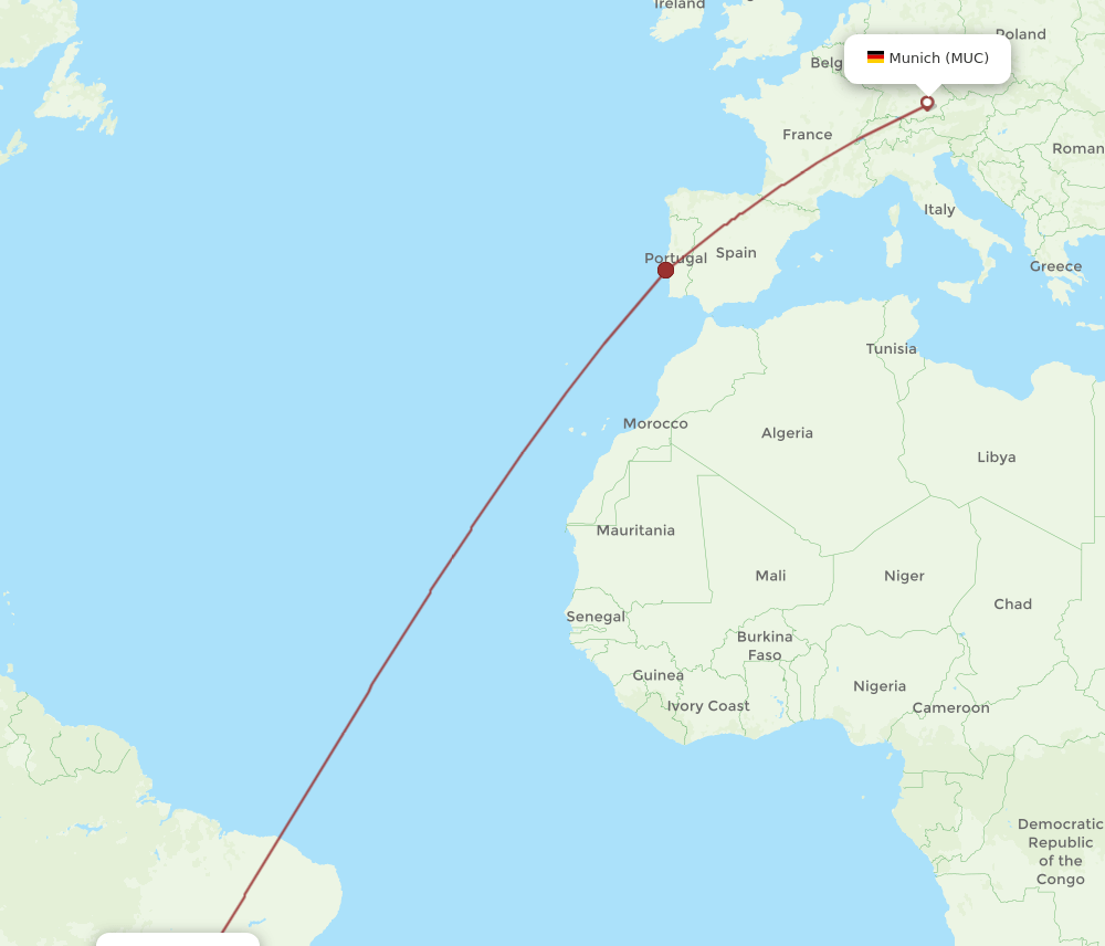 BSB-MUC flight routes
