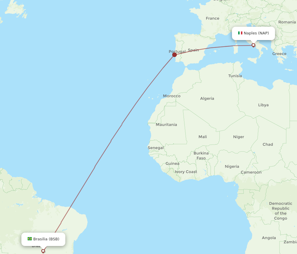 BSB-NAP flight routes
