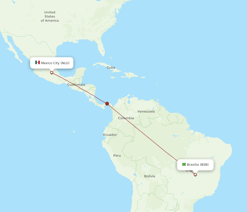 BSB to NLU flights and routes map