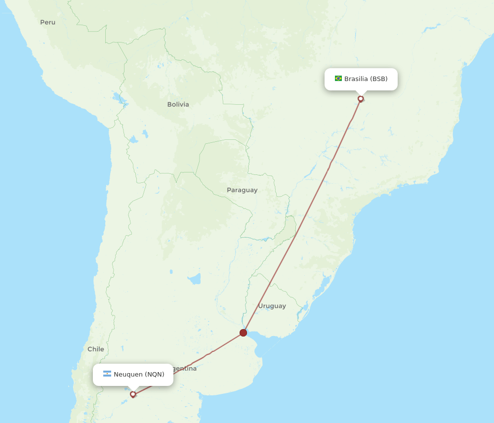 BSB to NQN flights and routes map