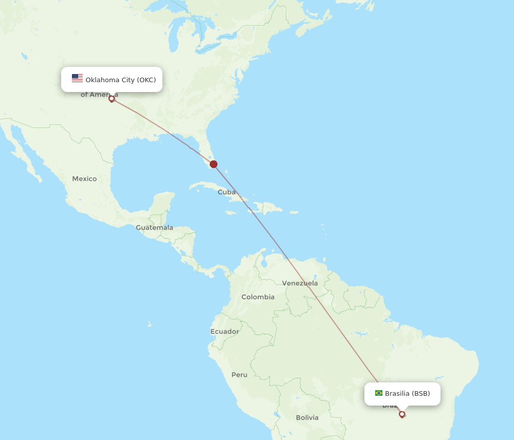 BSB-OKC flight routes