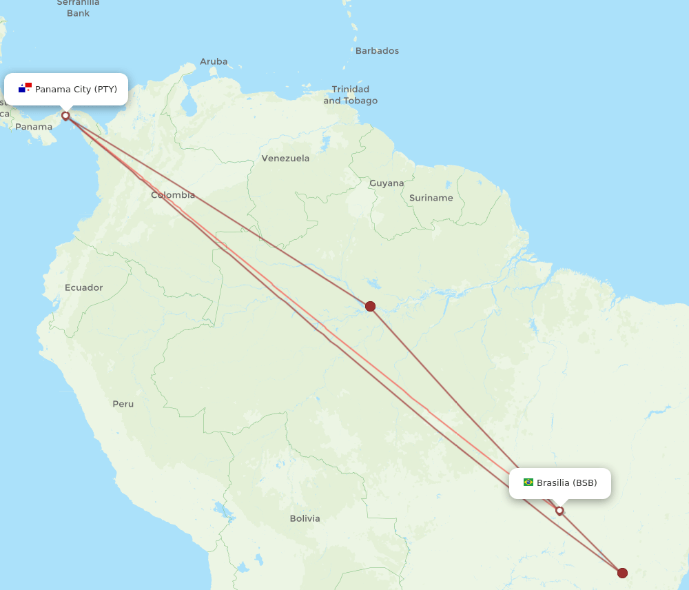 BSB-PTY flight routes