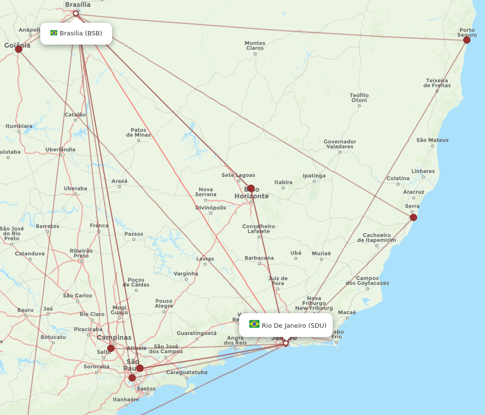BSB-SDU flight routes