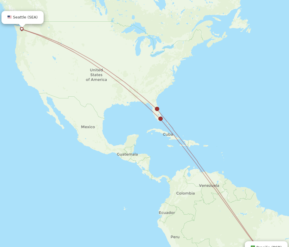 BSB-SEA flight routes