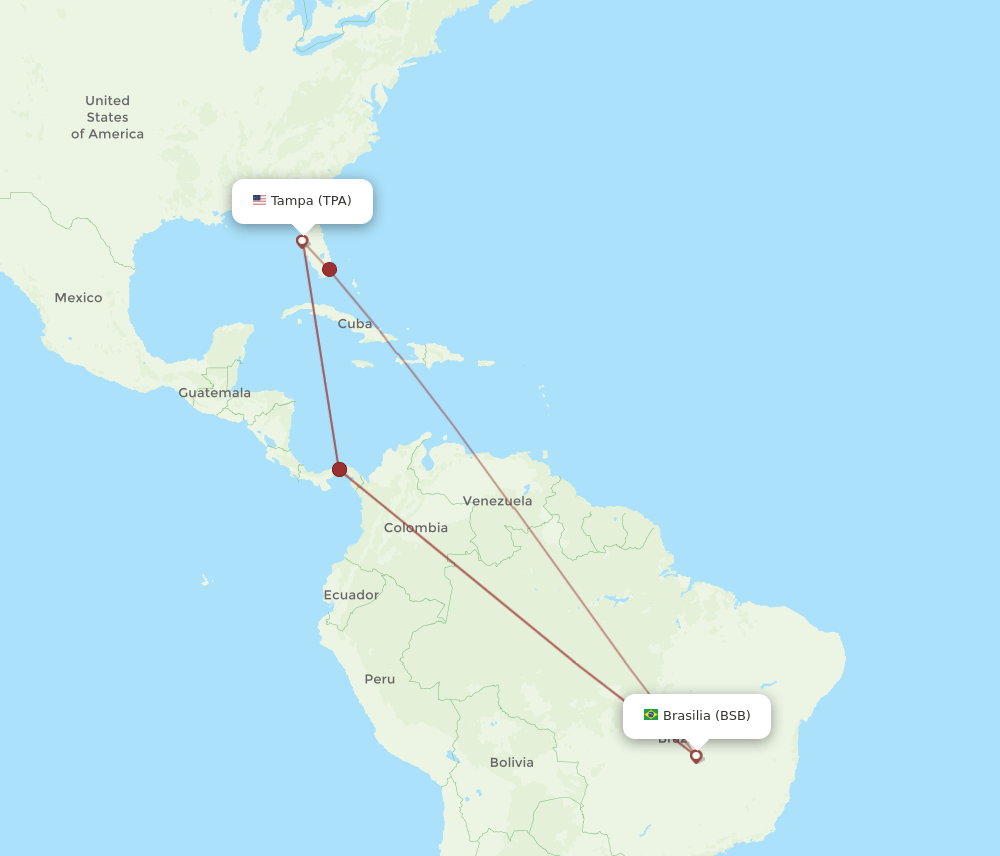 BSB-TPA flight routes