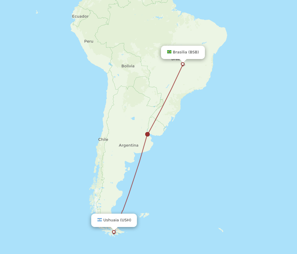 BSB-USH flight routes
