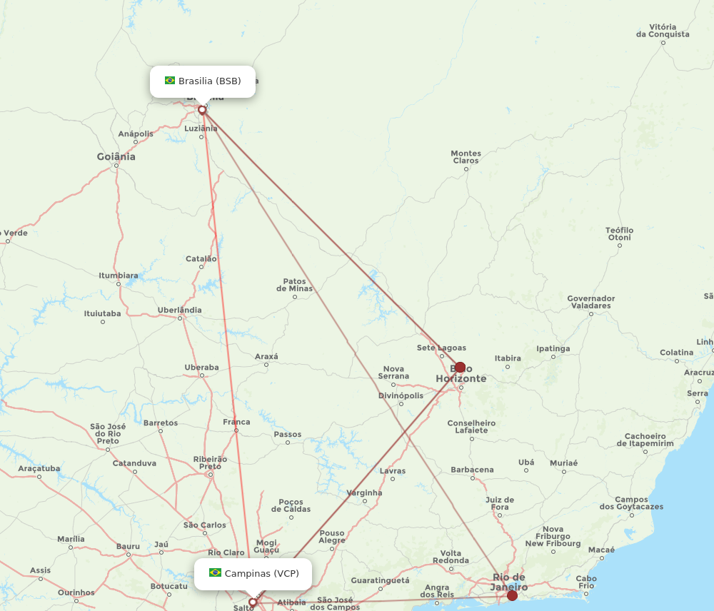 BSB to VCP flights and routes map