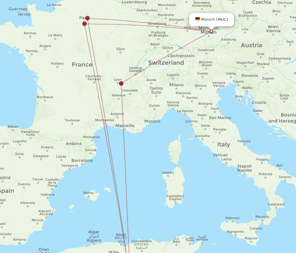 BSK-MUC flight routes