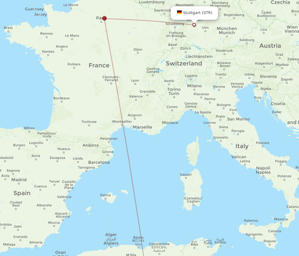 BSK-STR flight routes