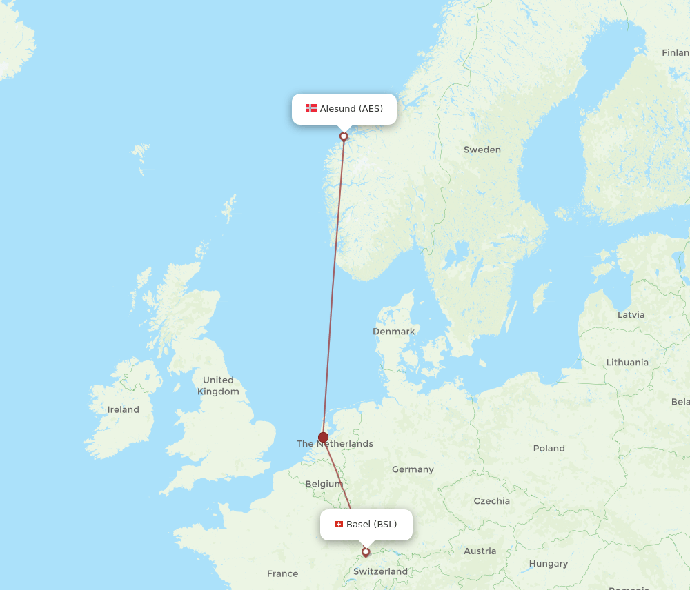 BSL-AES flight routes