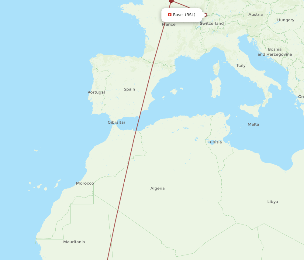 BSL-BKO flight routes