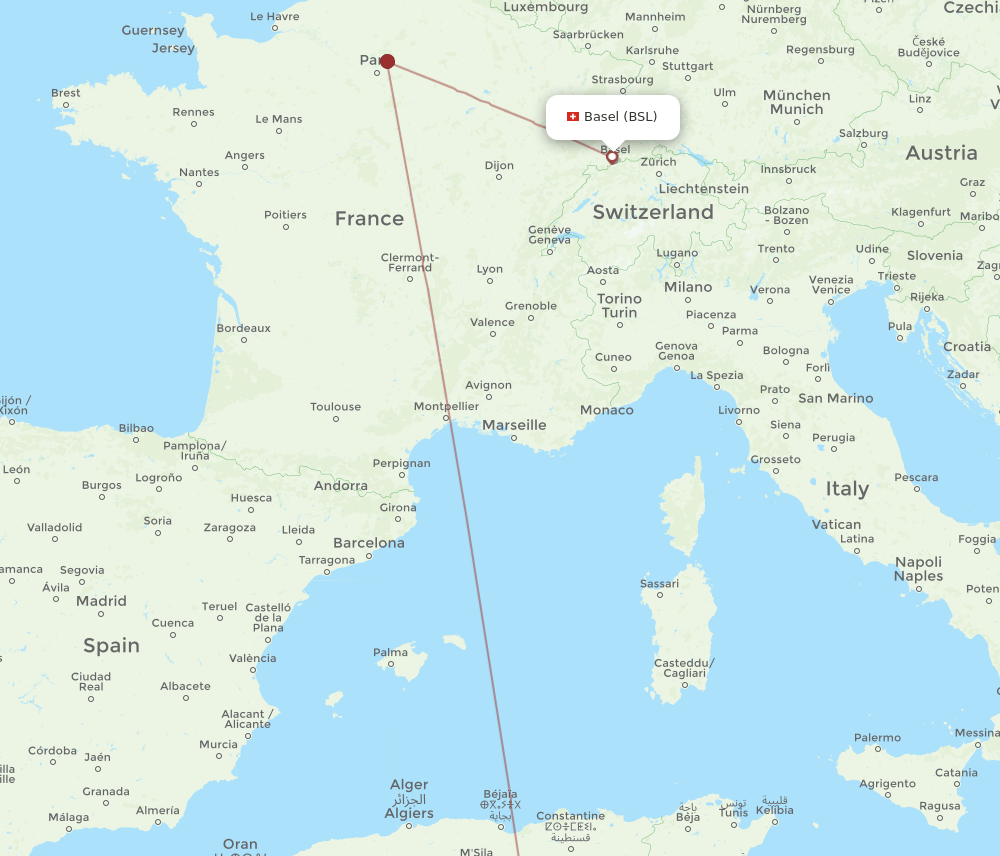 BSL-BSK flight routes