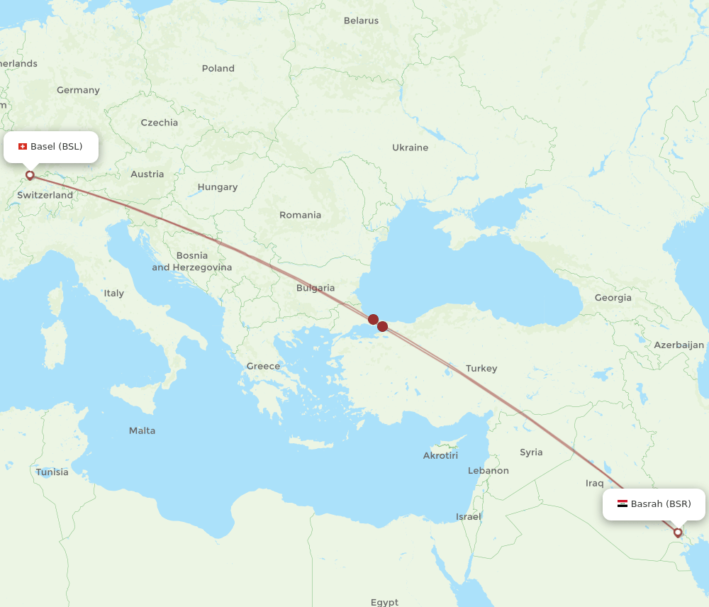 BSL-BSR flight routes
