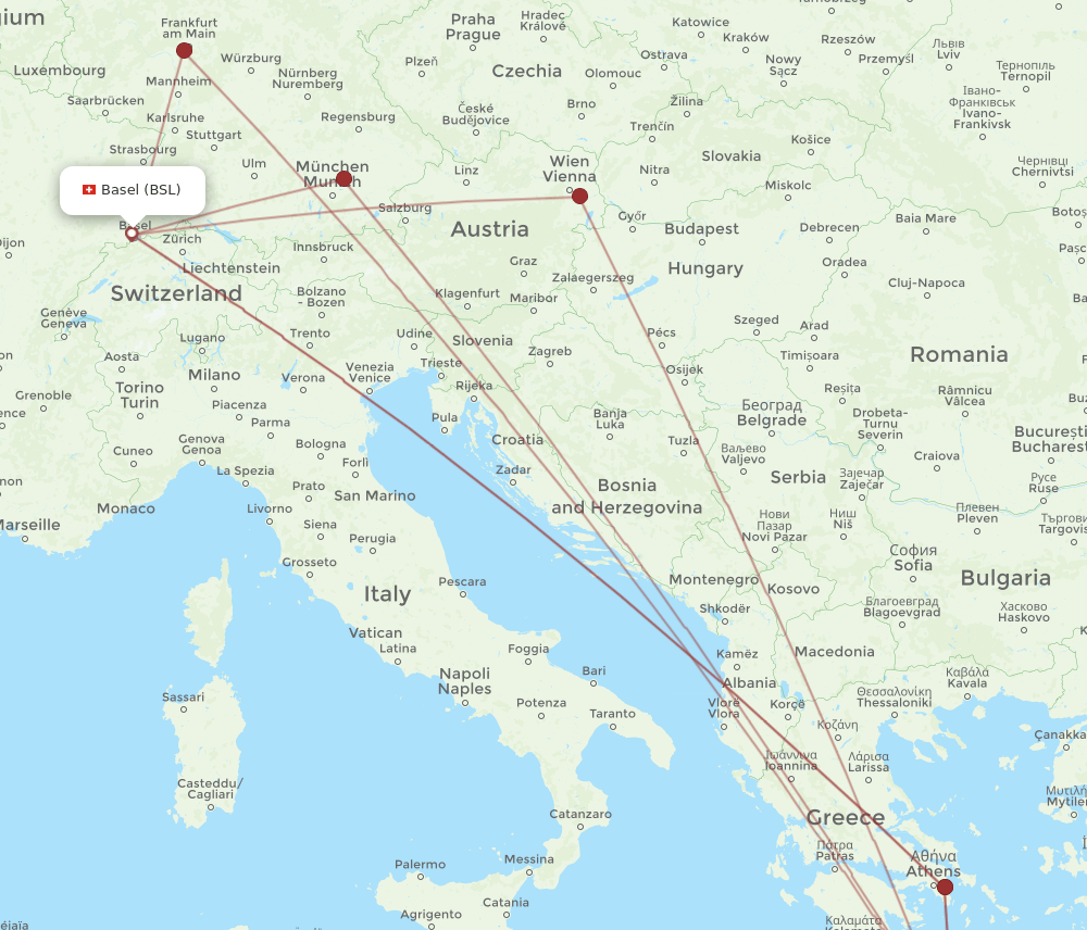 BSL-CHQ flight routes
