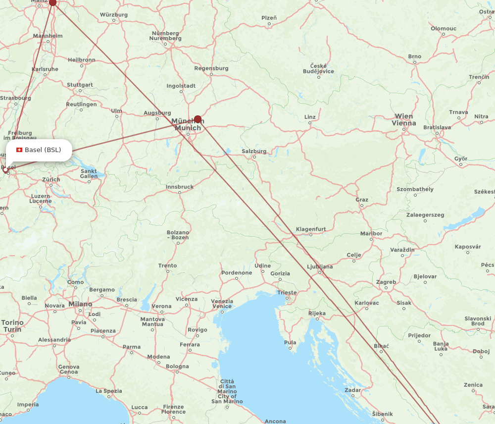 BSL-DBV flight routes