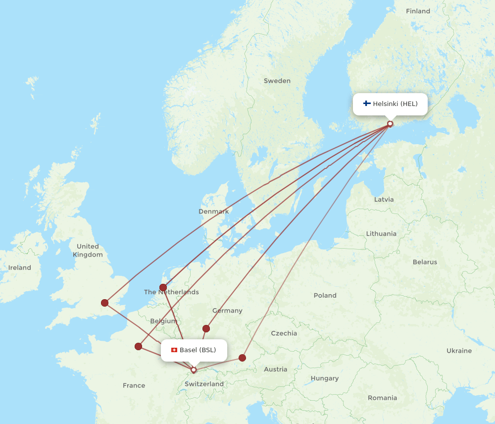 BSL-HEL flight routes