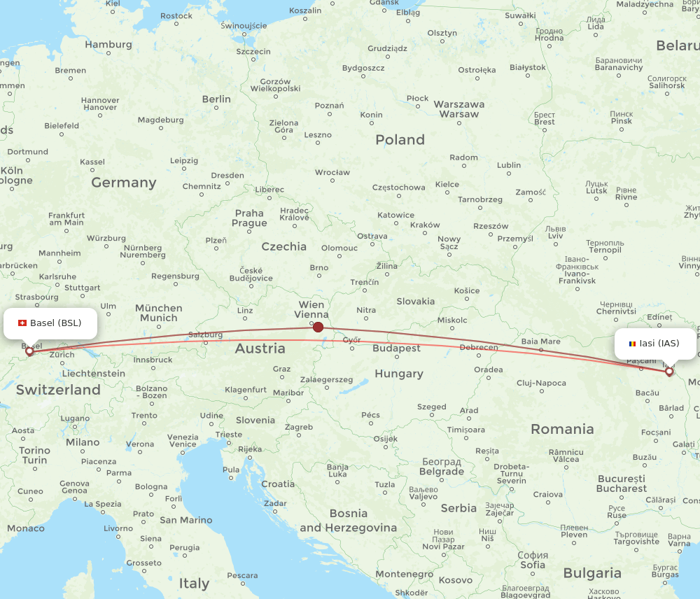 BSL-IAS flight routes