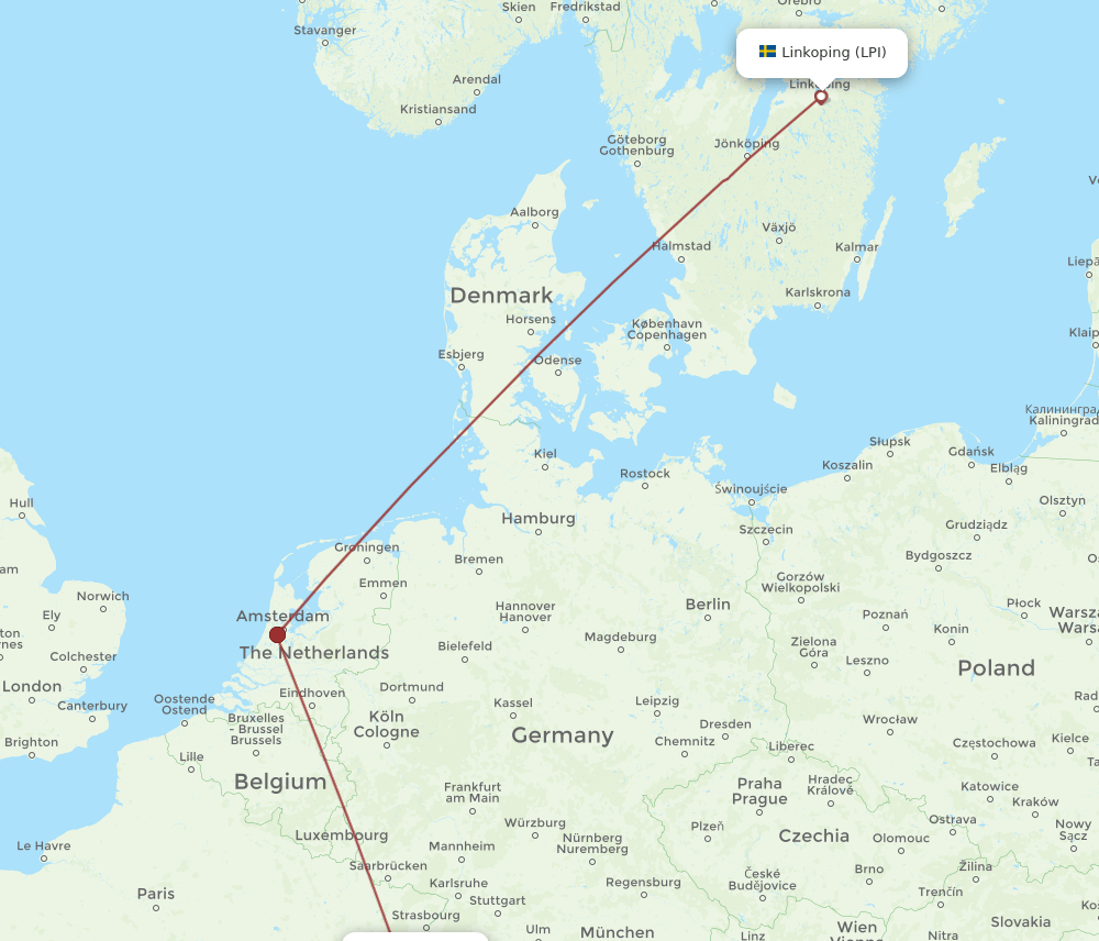 BSL-LPI flight routes