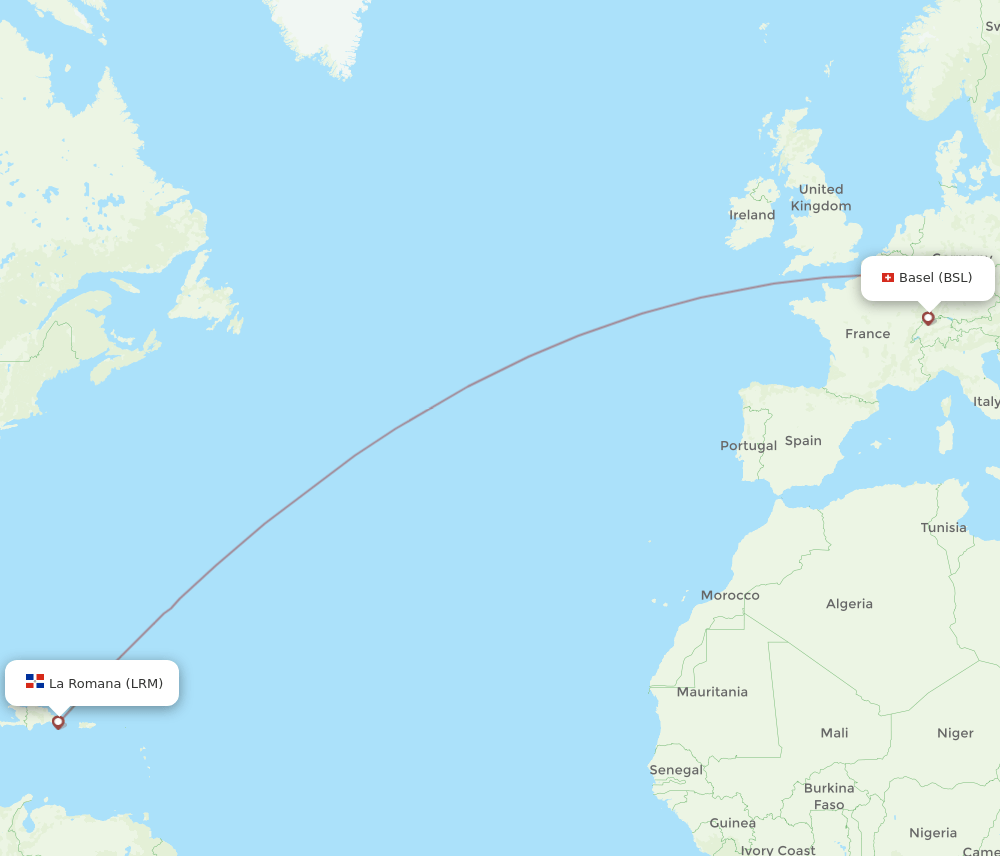BSL-LRM flight routes