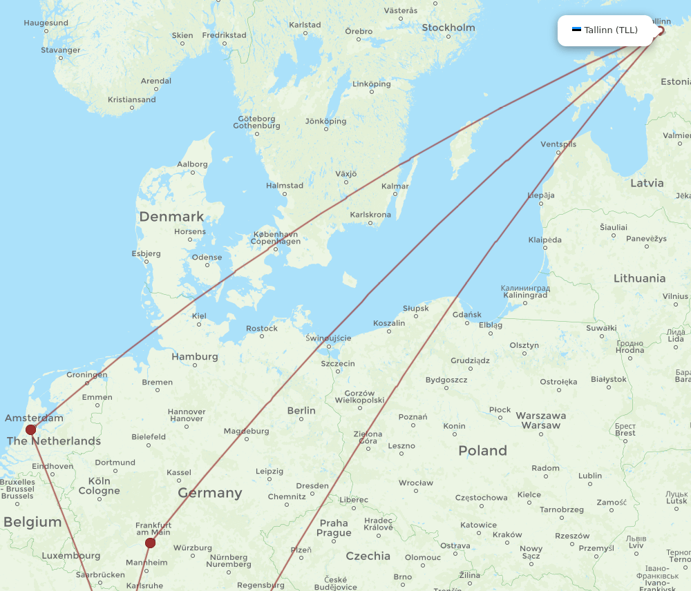 BSL-TLL flight routes