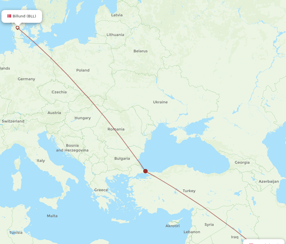 BSR-BLL flight routes