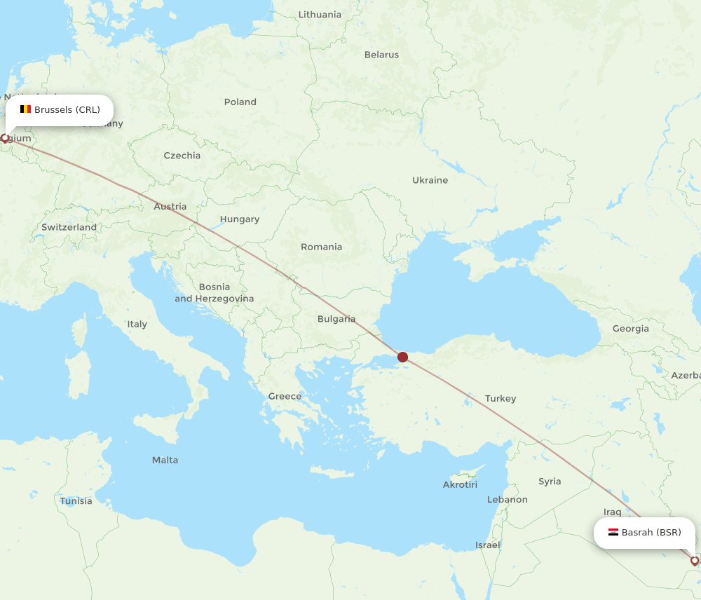 BSR-CRL flight routes