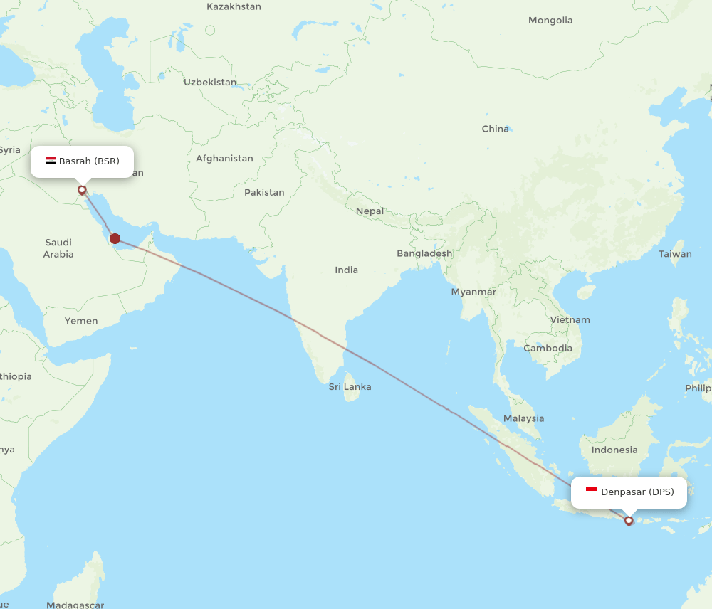 BSR-DPS flight routes