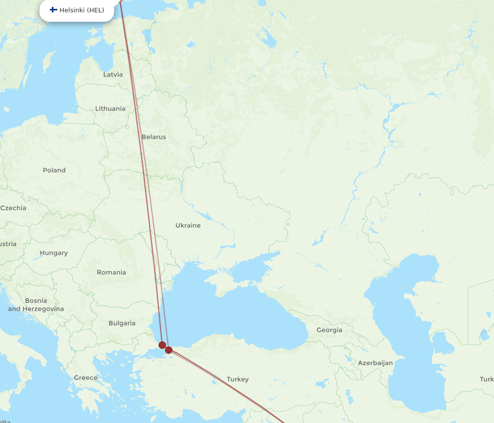 BSR to HEL flights and routes map