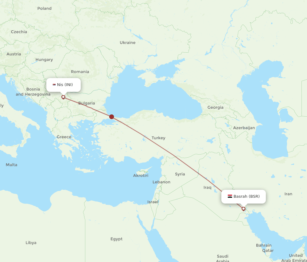 BSR-INI flight routes