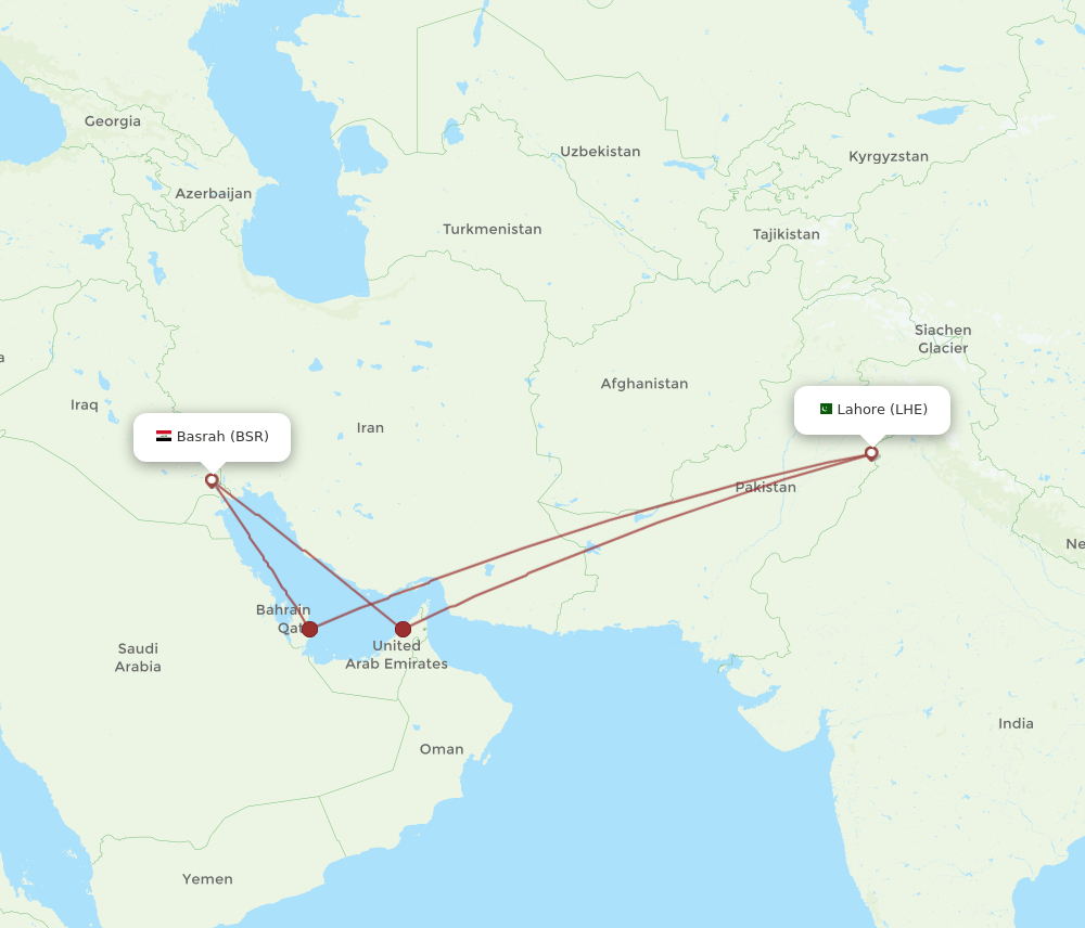 BSR-LHE flight routes