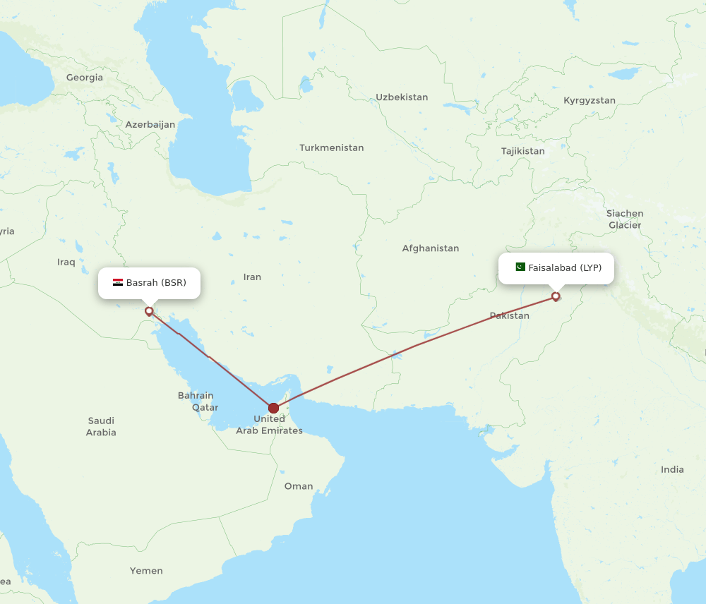 BSR-LYP flight routes