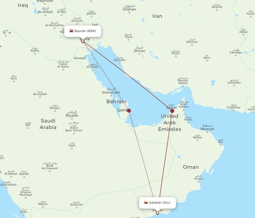 BSR-SLL flight routes
