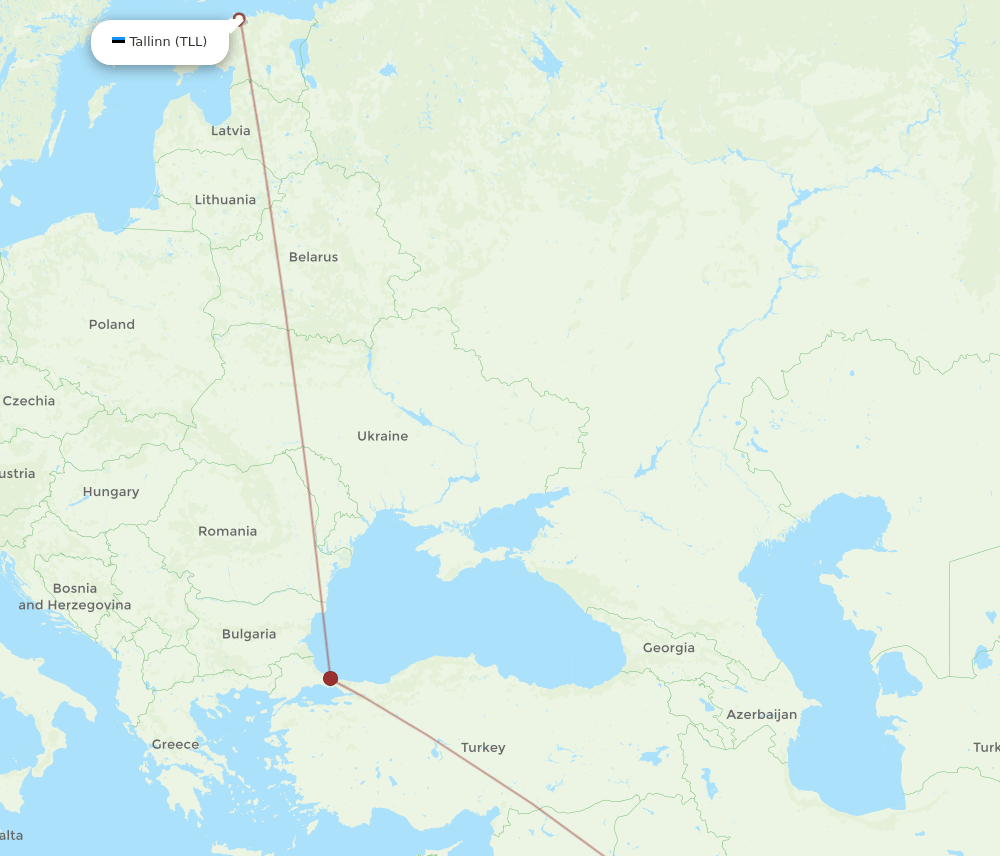 BSR to TLL flights and routes map