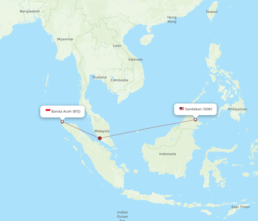 BTJ-SDK flight routes